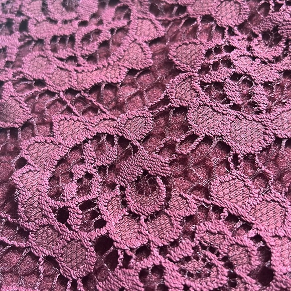 Madewell Burgundy Red Lace Mini Skirt with Asymmetrical Detail Women’s Size 4 - Picture 6 of 6